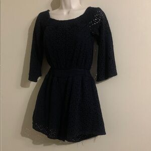 Chloe Oliver romper black eyelet  XS 217